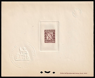 1947 2fr Martinique, French Colonies, Postage due, Presentation Souvenir Sheet