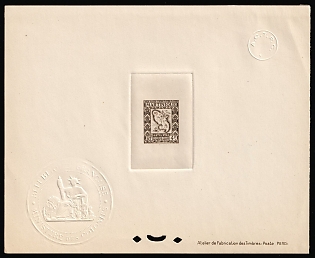 1947 4fr Martinique, French Colonies, Postage due, Presentation Souvenir Sheet