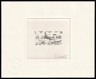 1993 10fr Saint Pierre and Miquelon, Airmail, French Colonies, Presentation Souvenir Sheet, Black, Signature