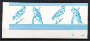 1985 2$ Federation of Saint Kitts and Nevis, Strip, Proof, Imperforate, Margin, Sheet Inscription, Trial Color