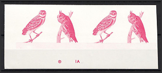 1985 2$ Federation of Saint Kitts and Nevis, Strip, Proof, Imperforate, Margin, Sheet Inscription, Trial Color