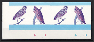 1985 2$ Federation of Saint Kitts and Nevis, Strip, Proof, Imperforate, Margin, Sheet Inscription, Trial Color