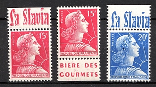 1955-57 France, Sheet Inscriptions, Margins, Complete Sets