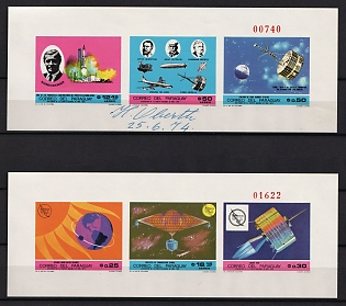 1969 Republic of Paraguay, Complete Set, Airmail, Souvenir Sheet, Signature