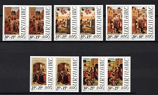 1976 Republic of Suriname, Complete Set, Imperforate, Pairs