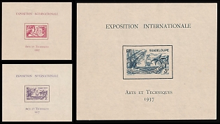 1937 Guyana, Guadeloupe, Wallis and Futuna, French Colonies, Souvenir Sheets