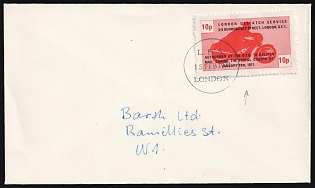 1971 (15 Feb) Commercial Cover from London (Great Britain) to Ramillies (Belgium) franked with Private Post Office in London 'L. D. S.' 10p