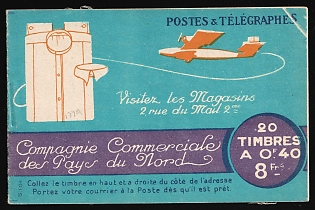1925 Advertising Complete Booklet with stamps of France