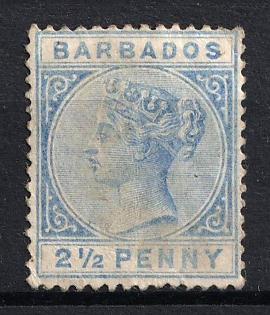 1882-86 2.5d Barbados, British Commonwealth