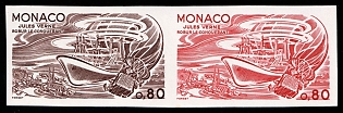 1978 0.80fr Principality of Monaco, Pair, Imperforate, Trial Colors Proof