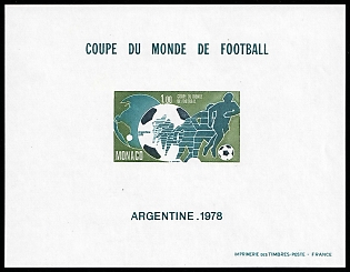 1978 Principality of Monaco, Imperforate, Special Souvenir Sheet