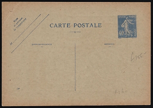 1928 40c 'The Napoleon Route', France, Postal Stationery Postcard