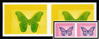 1997 Republic of Honduras, Airmail, Pair, Trial Color Proof, Double-Sided Printing, Imperforate