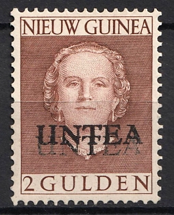 1962 2g Netherlands New Guinea, Double Overprint,  Type I