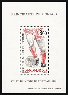 1994 Principality of Monaco, Perforated, Special Souvenir Sheet