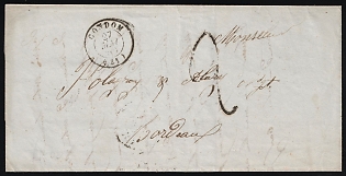 1850 (27 May) France, Stampless Cover from Condom to Bordeaux