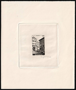 1951 3fr Principality of Monaco, Presentation Souvenir Sheet, Signature