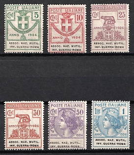 1924 Italy, National Veterans Association, Revenue Stamps