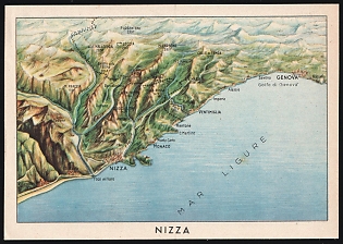 Italy, 'Nizza', WWII, Military Propaganda Postcard, Mint