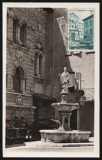 1952 Postcard from Monaco Palace Stamp Museum to Dijon (France) franked with 3pf