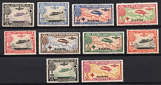 1926 Kingdom of Spain, Airmail, Specimen, Complete Set