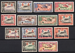 1927 Kingdom of Spain, Airmail, Specimen, Complete Set