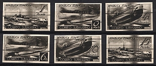 1938 Kingdom of Spain, Black Proof, Imperforate, Complete Set