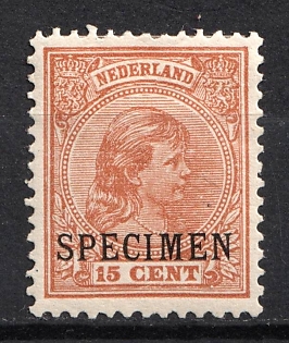 1891-93 15c Netherlands, Specimen
