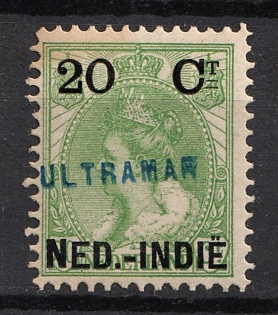 1899-1900 20c Netherlands East Indies, Netherlands Colonies, 'Ultramar', Specimen