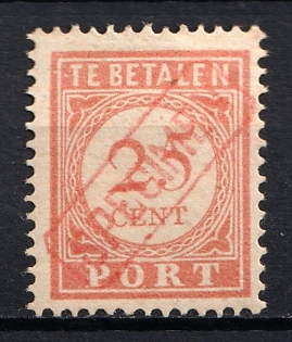 1921-31 25c Netherlands East Indies, Netherlands Colonies, Official Stamp, Specimen