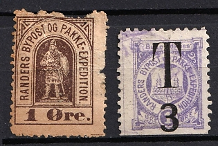 1886-89 Denmark, Randers Bypost Local Post