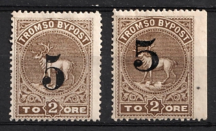 1883 5 on 2o Norway, Tromso Bypost Local Post