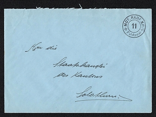 Switzerland Field Post 'RADF motorized unit 11', Military Post Cover to Solothurn (Switzerland)
