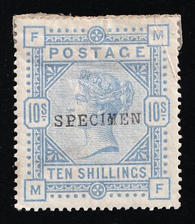 1883 10s Great Britain, Specimen