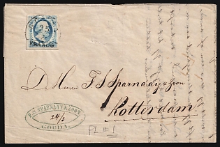 1852 (25 Mar) Netherlands, Cover from Gouda to Rotterdam franked with 5c