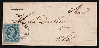 1856 (27 May) Netherlands, Cover from Arnhem to Elst franked with 5c