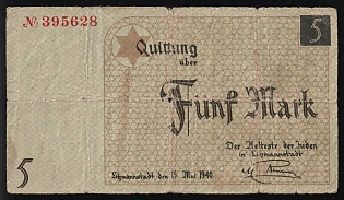 1940, 5m Jewish Ghetto of Litzmannstadt (Lodz), Poland, German Occupation