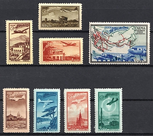 1949 Airmail, The plane IL- 12, Soviet Union, USSR, Russia, Complete Set