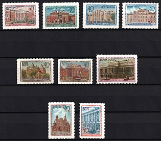 1950 Museums of Moscow, Soviet Union, USSR, Russia, Complete Set
