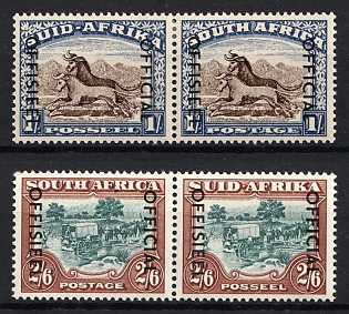 1931 South Africa British Commonwealth, Official Stamps, Horizontal pairs