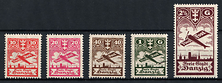 1924 Danzig Gdansk, Germany, Airmail, Complete Set
