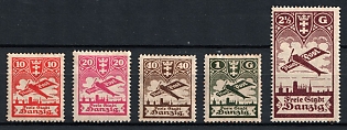 1924 Danzig Gdansk, Germany, Airmail, Complete Set