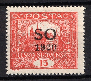 1920 15h East Upper Silesia, Czechoslovakia, Perf. 13.75