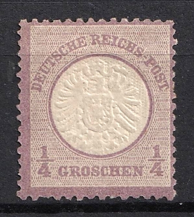 1872 1/4gr German Empire, Large Breast Plate, Germany