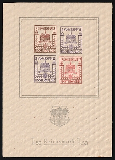 1946 Finsterwalde, Germany Local Post, Souvenir Sheet