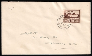 1943 (8 Jun) Jersey, German Occupation, Germany, First Day Cover locally addressed in Jersey, franked with 1.5p