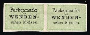 1880 2k Wenden, Livonia, Russian Empire, Russia, Official Reprint, Pair, Signed