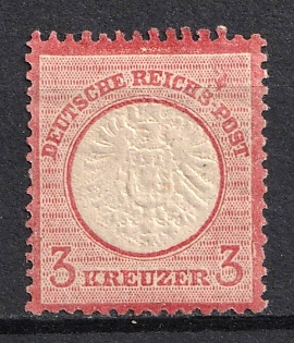 1872 3kr German Empire, Large Breast Plate, Germany
