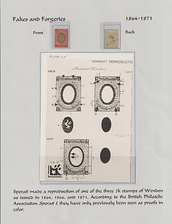 1863 2k Wenden, Livonia, Russian Empire, Russia, Sperati Reproduction, Signed