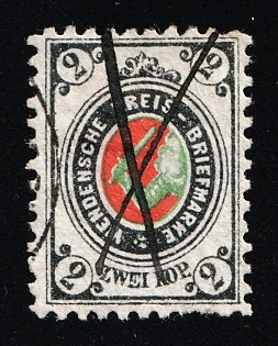 1884 - 92 2k Wenden, Livonia, Russian Empire, Russia, Perforation 11,5, Pen Cancel